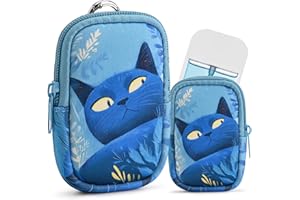 YagCu Cat Hand Sanitizer Spray Case, Compatible with Touchland Hand Sanitizer Mist Spray, Portable Holder, Mini Pouch, Zippered Pouch Case, Fashion Accessory with Snap Hook 1FL OZ