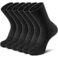 Airacker Athletic Socks Sport Running Calf Socks Performance Cushioned Breathable Crew Socks for Men Women(6 Pairs)