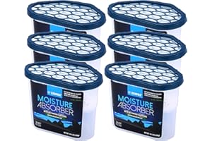 ZARPAX Moisture Absorber Activated Charcoal 10.5 oz/300g | Removes Moisture, Damp, Humidity & Odors | Odor Absorber | Moisture Trap for Bathroom, Closet, Kitchen & Small Spaces | Set of 6