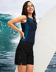 G Gradual Women's 7" Long Swim Board Shorts High