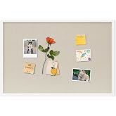DAHAPYBOO Cork Board with Linen White,Bulletin Board 30"x20" | Hanging Corkboards for Office Home School Message Board or Vision Board Decoration