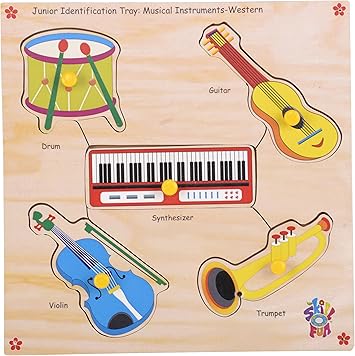 Skillofun Wooden Junior Identification Trays - Western Musical Instuments