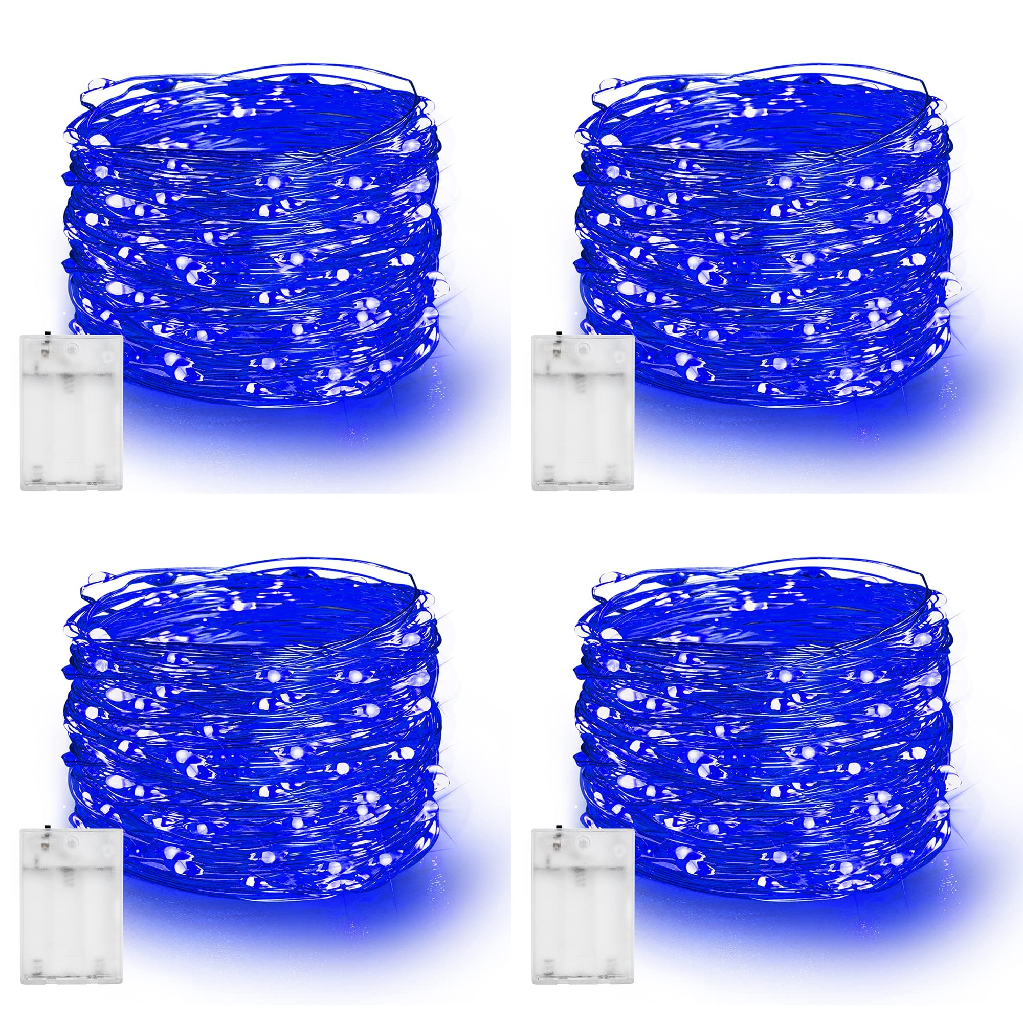 Dazzle Bright Fairy Lights Battery Operated, 4 Pack