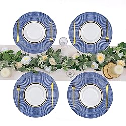 SHACOS Round Braided Placemats Set of 8 Round Table