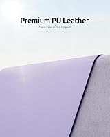 YSAGi Leather Desk Mat Large 60x35 cm Non-Slip Waterproof Purple Desk Pad view 2