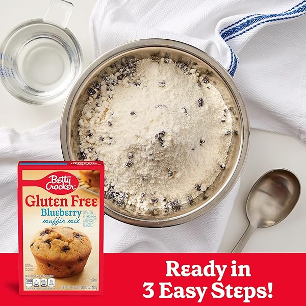 BETTY CROCKER GLUTEN FREE MUFFIN MIX, BLUEBERRY, 16.3 OZ