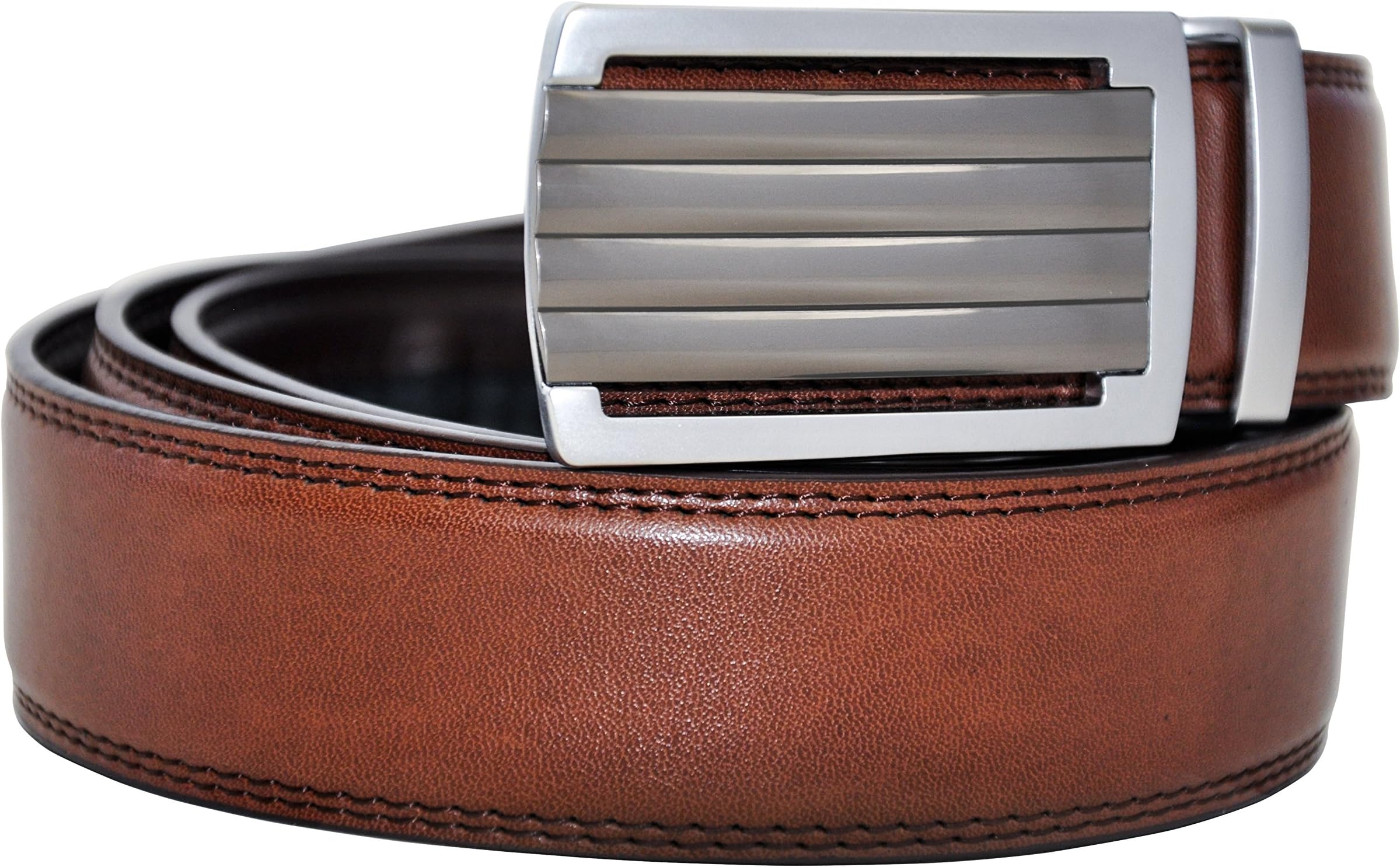 Hampton Men's Leather Belts with Innovative Contempo Ratchet Belt Buckle