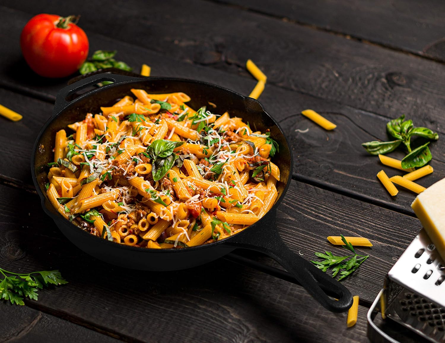 Pre-Seasoned Cast Iron Skillet - Utopia Kitchen (12.5 Inch): Kitchen & Dining