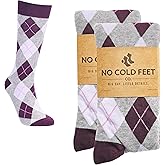 No Cold Feet Men’s Purple Dress Socks – Classic Soft Crew Dress Socks, All-Day Comfort for Work, Business or Weddings