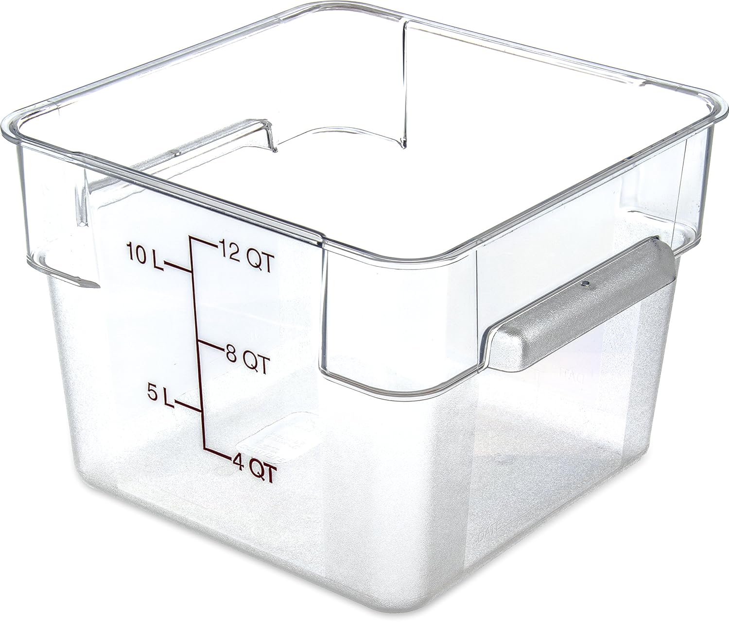 Carlisle 10724AF07 StorPlus Square Container Only, Polycarbonate, 12 Quart, Purple