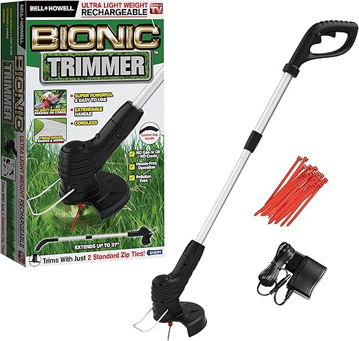 Bell Howell Bionic Trimmer Handheld Cordless Rechargeable Garden Grass And Weed String Cutter With Detachable Head For Portable Use As Seen On Tv Amazon Ca Patio Lawn Garden