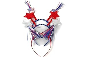FUNIVERSE 12 Bulk Patriotic Head Bopper Party Hats - Ideal for 4th of July Party Favors, Memorial Day BBQ, Fourth of July Parades or Fireworks, or Any Independence Day Event Multi