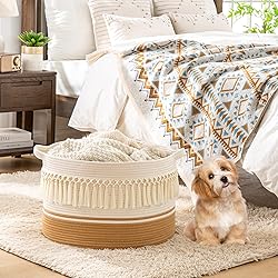 KAKAMAY Large Blanket Basket (20"x13"),Woven