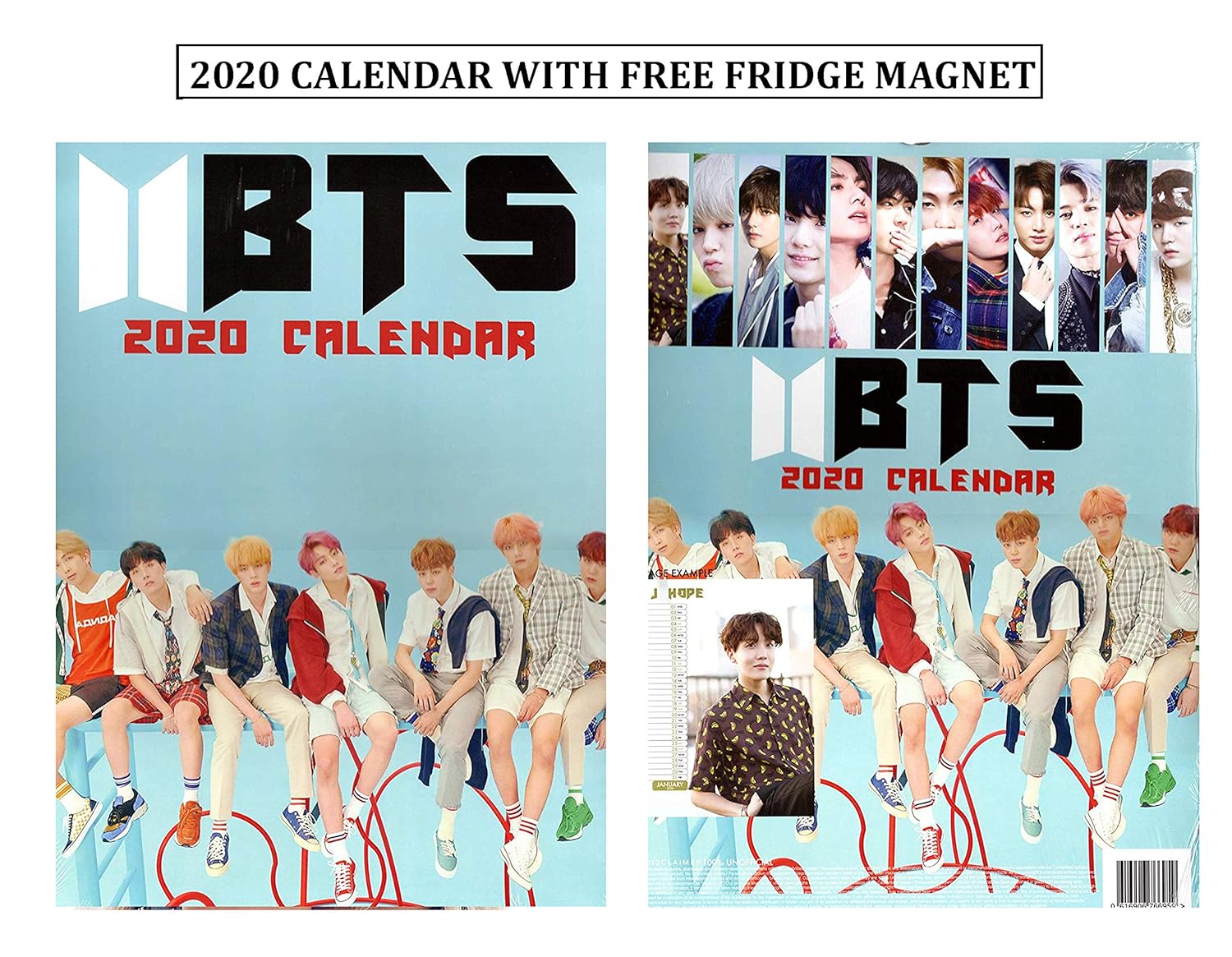 BTS Calendario 2020 + BTS imán para nevera: Amazon.es: Oficina y ...