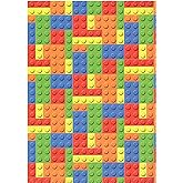 arkamii premium wrapping paper set of 4 sheets size 34 x 25 inch colored building bricks (18-8372)
