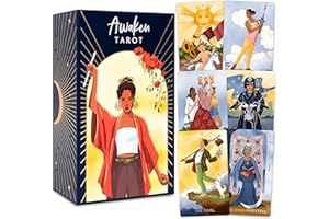 RYVE Awaken Tarot Cards Borderless with Guide Book - Modern Tarot Deck Inspired by The Rider Waite Tarot Deck - Tarot Cards for Beginners and Professionals, Beginner Tarot Decks with Guidebook