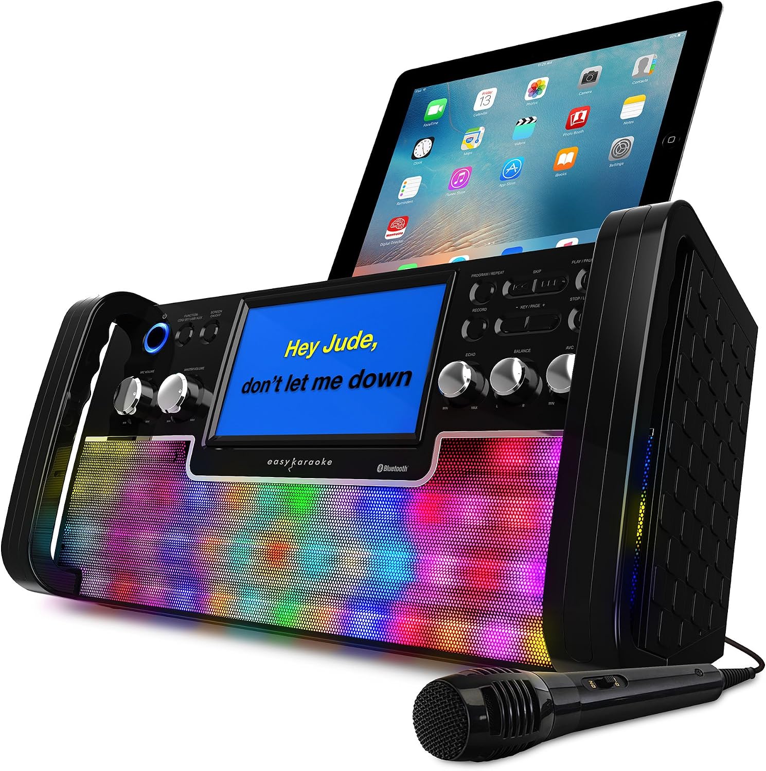 Easy Karaoke EKS780-BT Bluetooth CD+CDG Karaoke Disco Party Machine with speaker, 1 microphone - Image 4