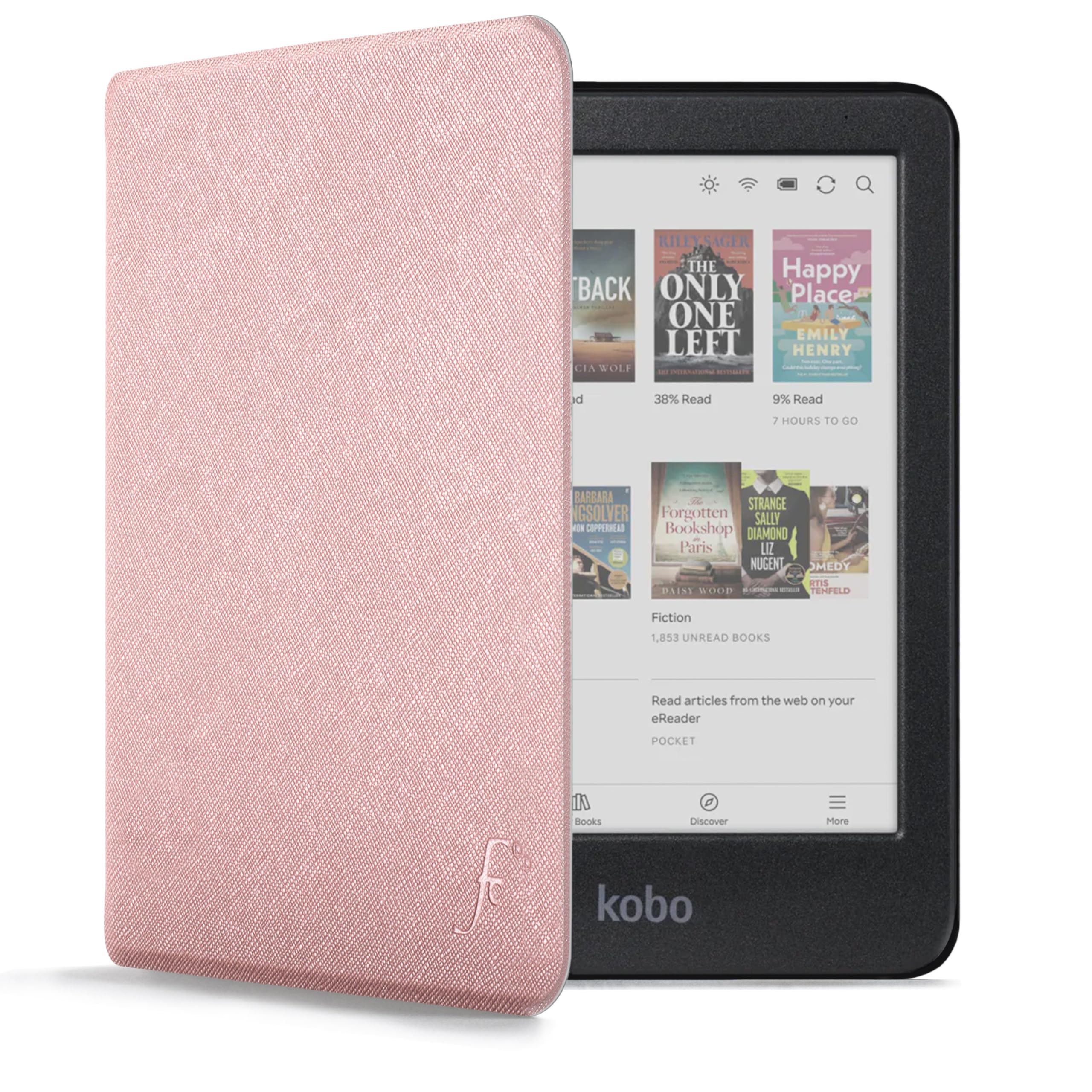 Forefront Cases Case for Kobo Clara Colour & Kobo Clara BW (Models: 2024) - Slim, Lightweight & Protective Cover with Smart Auto Sleep-Wake Function - Rose Gold