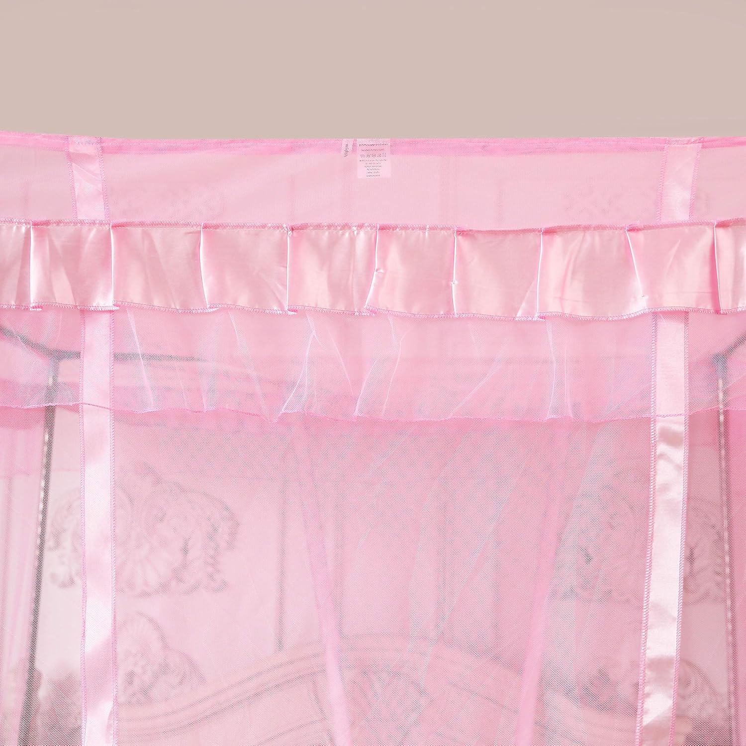 Mengersi Pink Kids Princess Bed Canopy For Little Girls Toddler Twin Bed Curtains Mesh Mosquito Net Christmas Gift Birthday Present: Kitchen & Dining