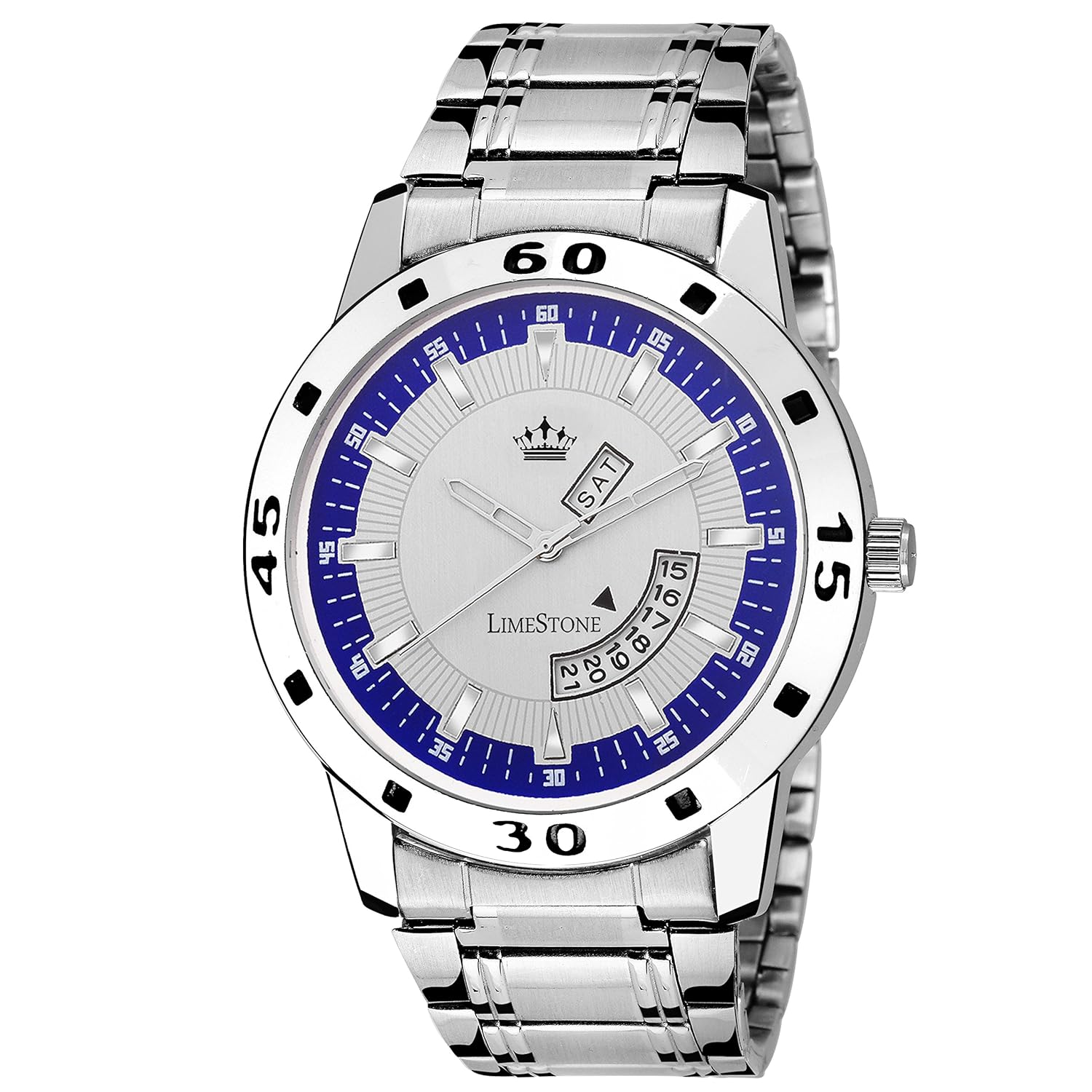 limestone analogue silver dial boy's & men's watch (ls2684)