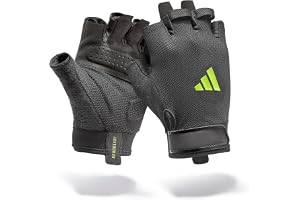 adidas Essential Training Gloves - Fingerless with Padded Grip, Ideal for Weightlifting, Pull Ups, Dumbbells & Rowing Machine