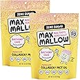 Max Mallow Sugar Free Marshmallows - Keto Friendly, Perfect for S'mores, Hot Chocolate, and Baking with Zero Sugar Snacks, Smores Mct Oil Zero Sugar Marshmellow Marshmallow Birthday Cake, 2 Pack