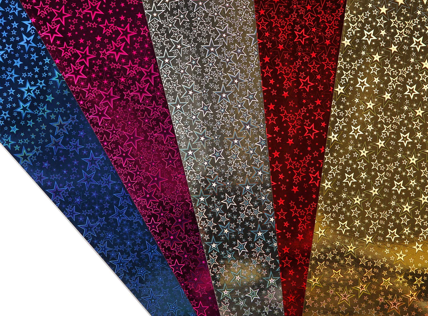 Clairefontaine 354696C - Pack of 10 sheets of holographic cardboard 50x35 cm 230g, assorted colours - Arts and Crafts - Creative - Fun - Children's Activity