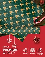 Kraft & Co 2 Pack Christmas Kraft Wrapping Paper 44.5cm x 25m Recyclable view 4
