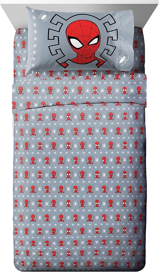 Amazon Com Jay Franco Marvel Spiderman Webbed Wonder 3 Piece Twin Sheet Set Super Soft And Cozy Kid S Bedding Fade Resistant Polyester Microfiber Sheets Official Marvel Product Home Kitchen