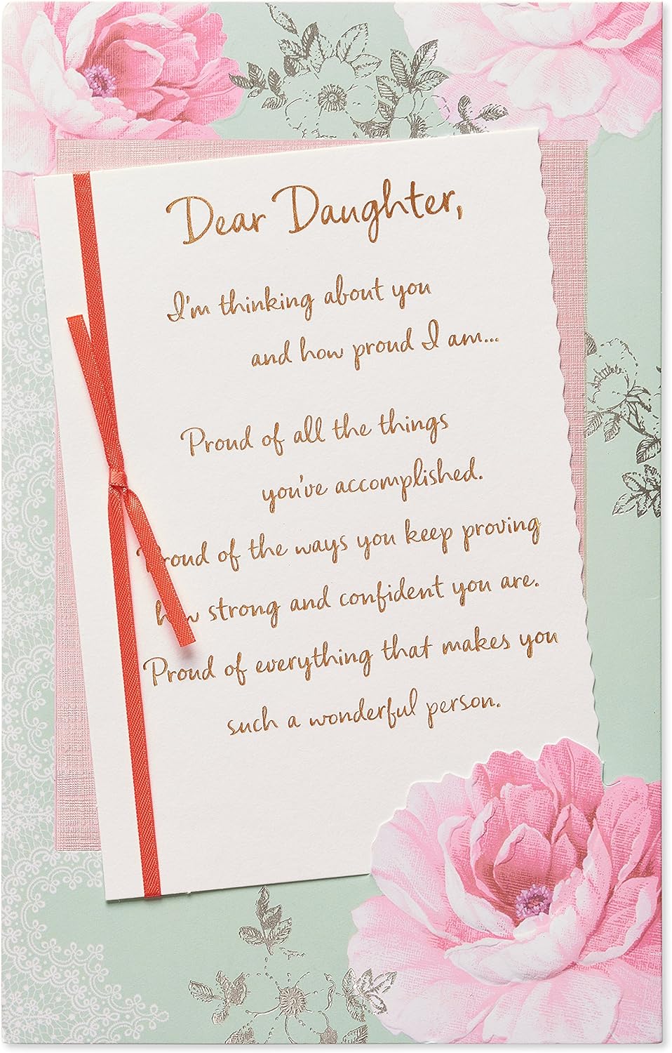 American Greetings Birthday Card for Daughter (Pink Floral) Amazon.ca