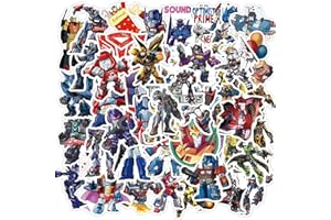 BJSK Transformers Cool Stickers for Laptop 50pcs, Waterproof Vinyl Decals for Kids Teens Cars Water Bottles Motorcycle Bicycle Helmet Skateboard Luggage Box