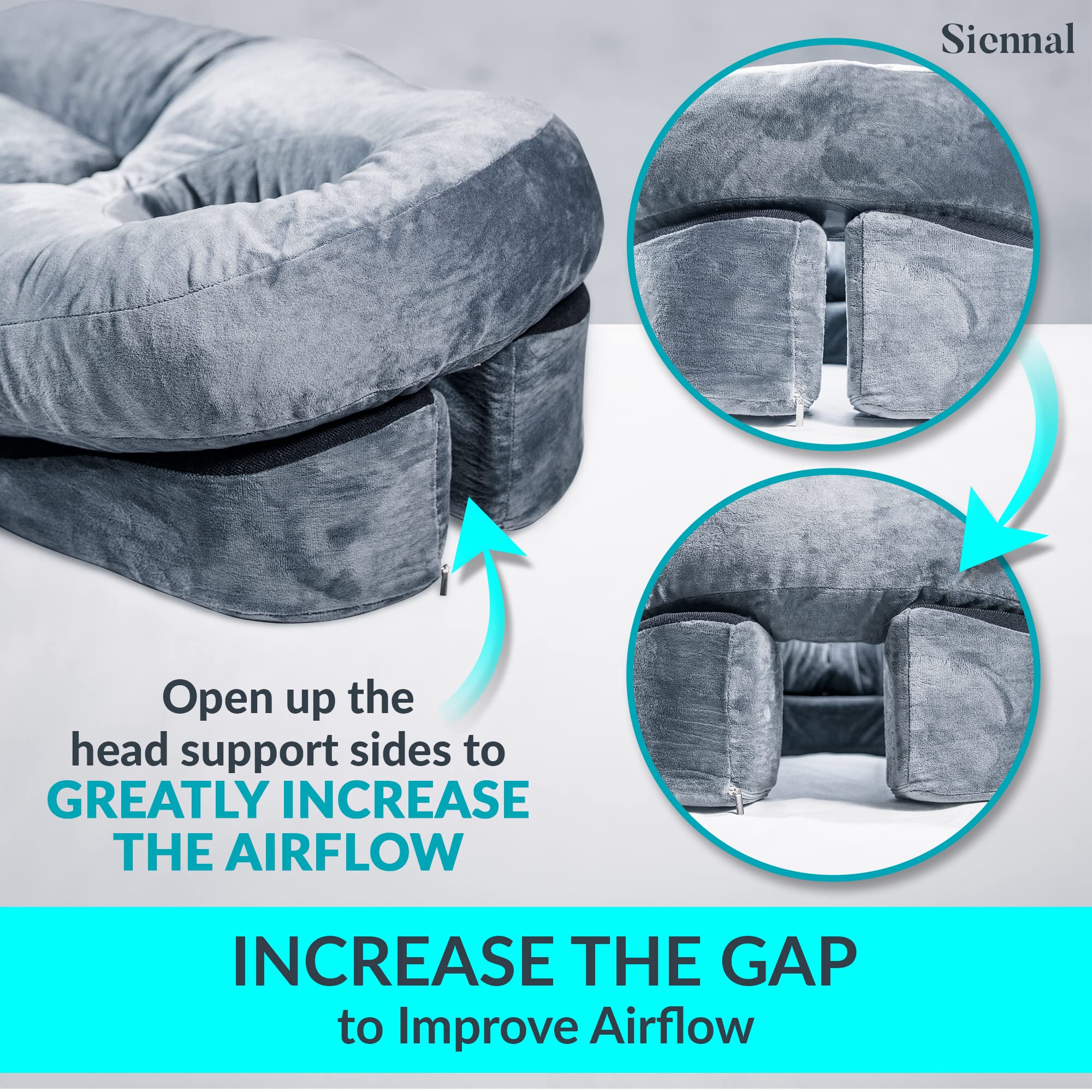 Face Down Pillow for Sleeping - for BBL or Eye Surgery Recovery - Prone Pillow for Vitrectomy, Retinal Surgery or Home Massages - CertiPUR-US® Certified Shredded Memory Foam