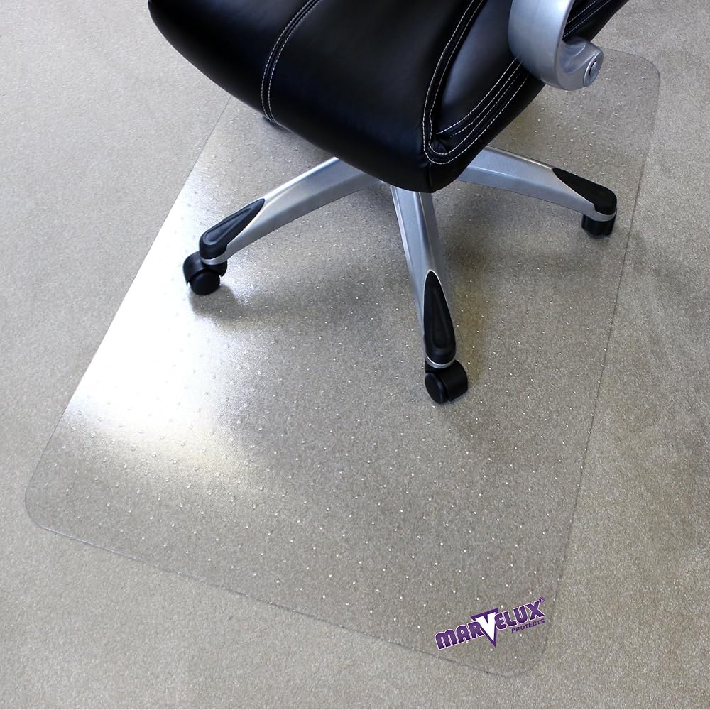 Marvelux 90x120cm Polycarbonate Chair Mat for Carpets
