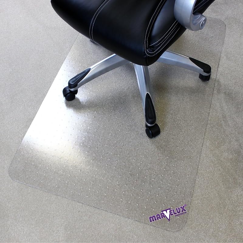 Marvelux 90x120cm Polycarbonate Chair Mat for Carpets