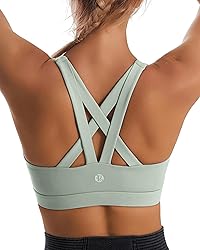 RUNNING GIRL Sports Bra for Women, Criss-Cross Back