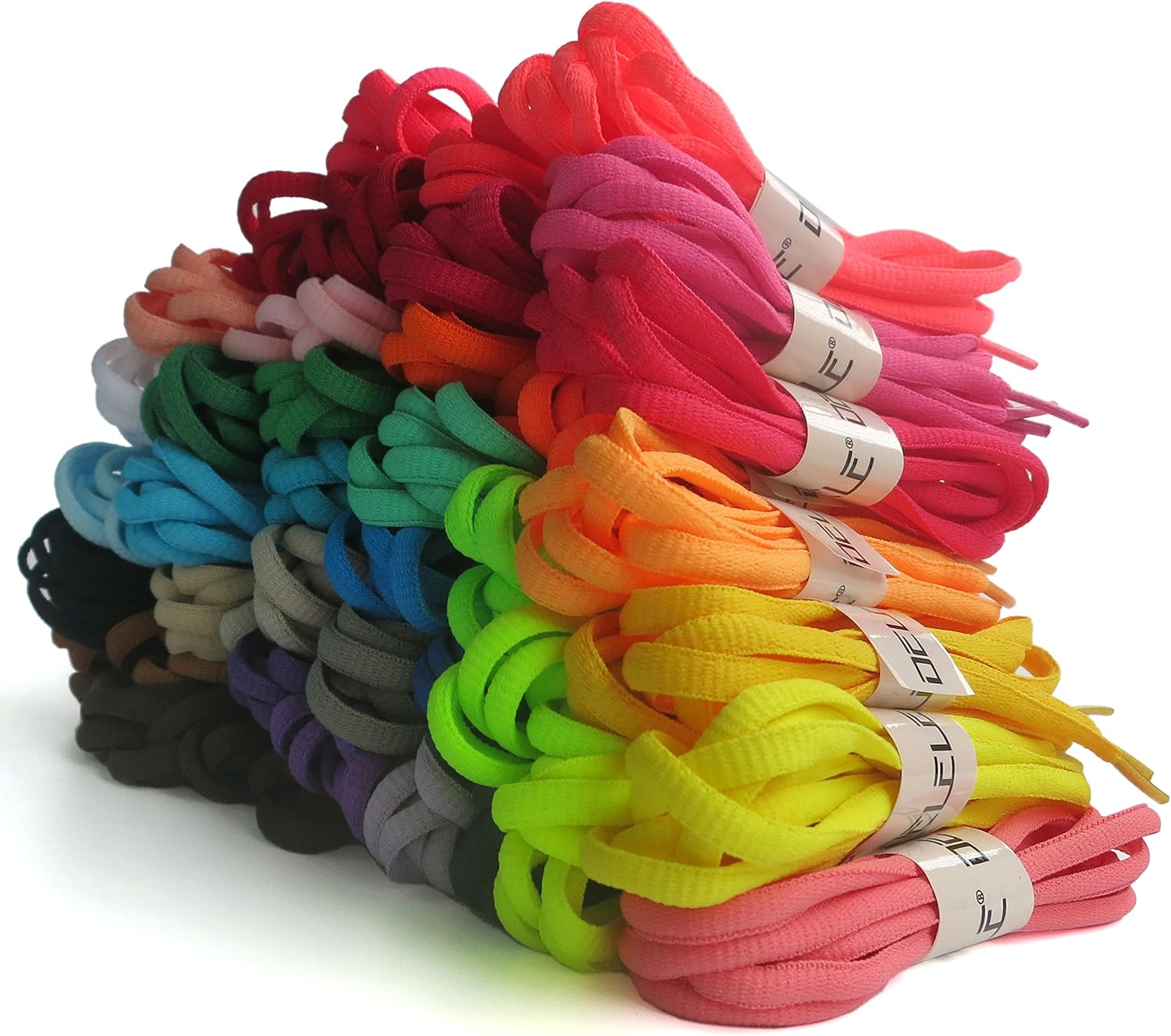DELELE 2Pair Oval Shoes laces 42 Colors Half Round 1/4"Athletic ShoeLaces for Sport/Running Shoes Shoe Strings: Shoes