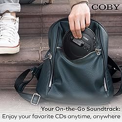 COBY Portable CD Player with Earbuds, FM Radio