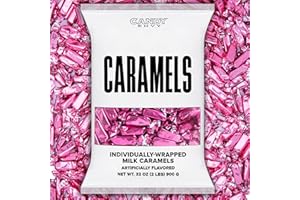 Candy Envy - Individually Wrapped Caramels - Hot Pink Wrapper - 2 Pound Bulk Hot Pink Candy