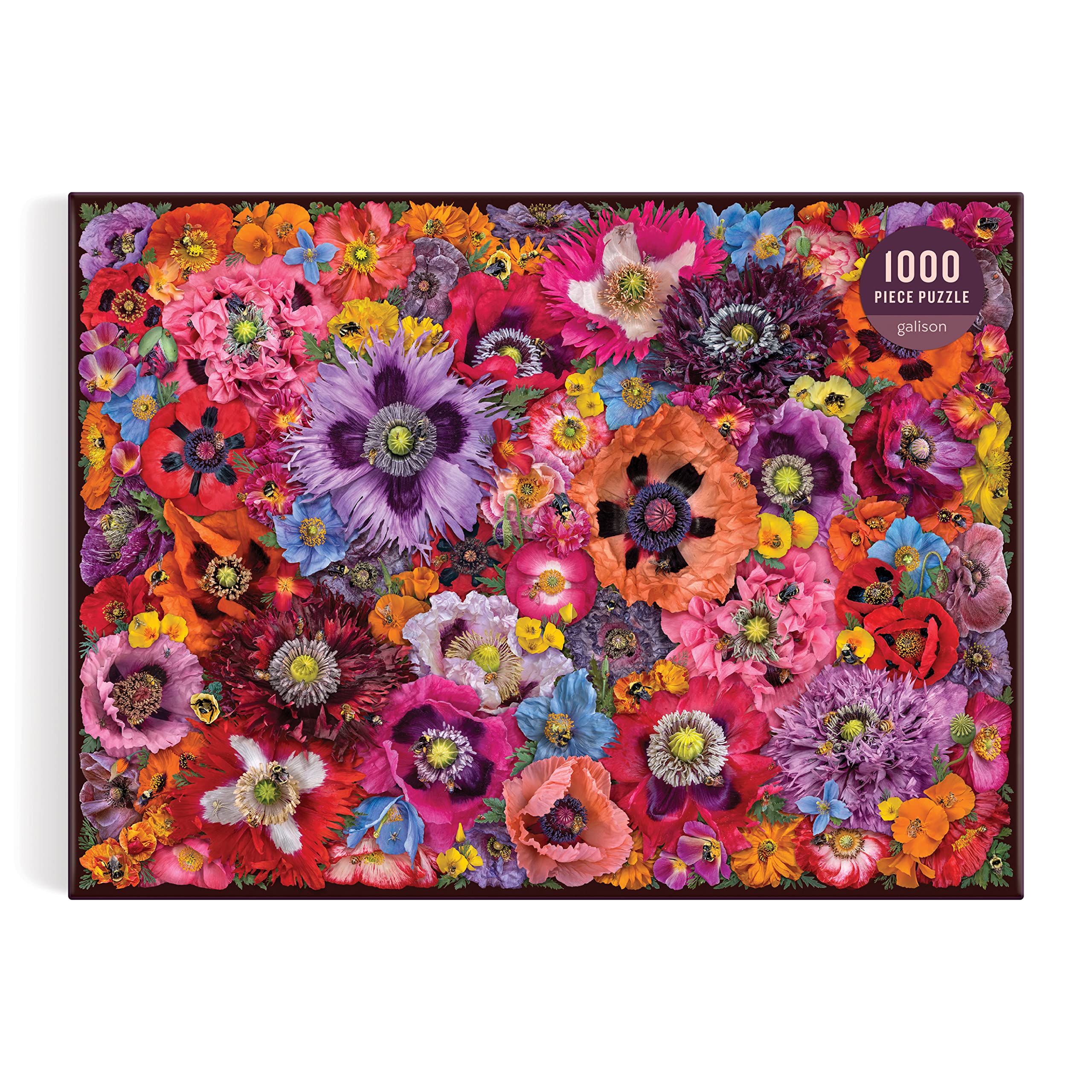 Galison Bees in The Poppies 1000 Piece Puzzle - Beautiful 27