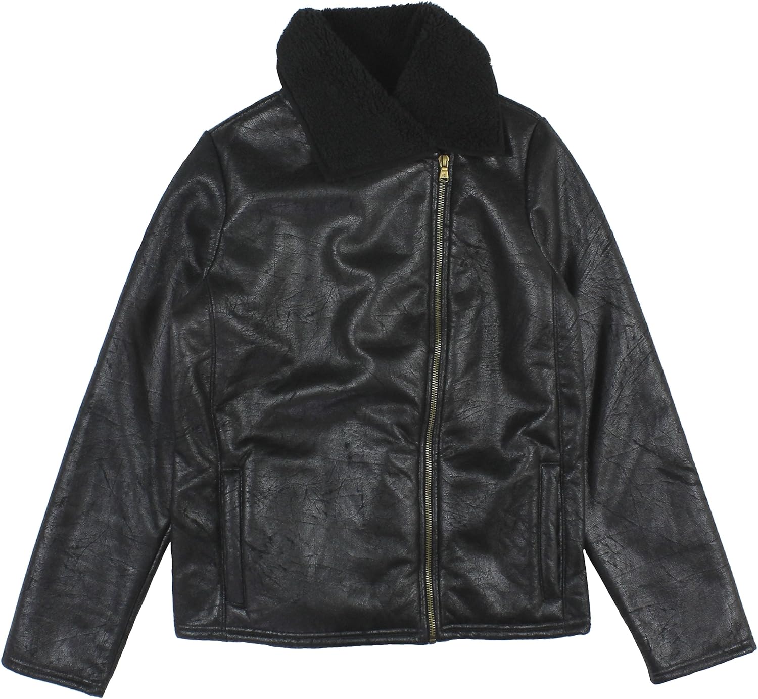 ralph lauren faux shearling moto jacket