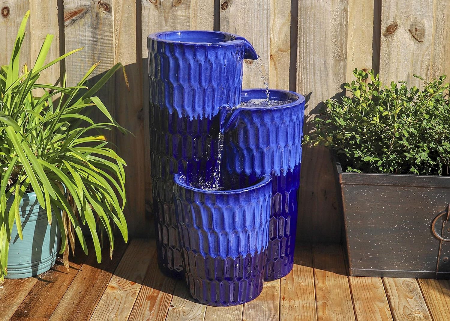 Kenroy Home 51078CB Nueva Fountains, Cobalt : Garden & Outdoor