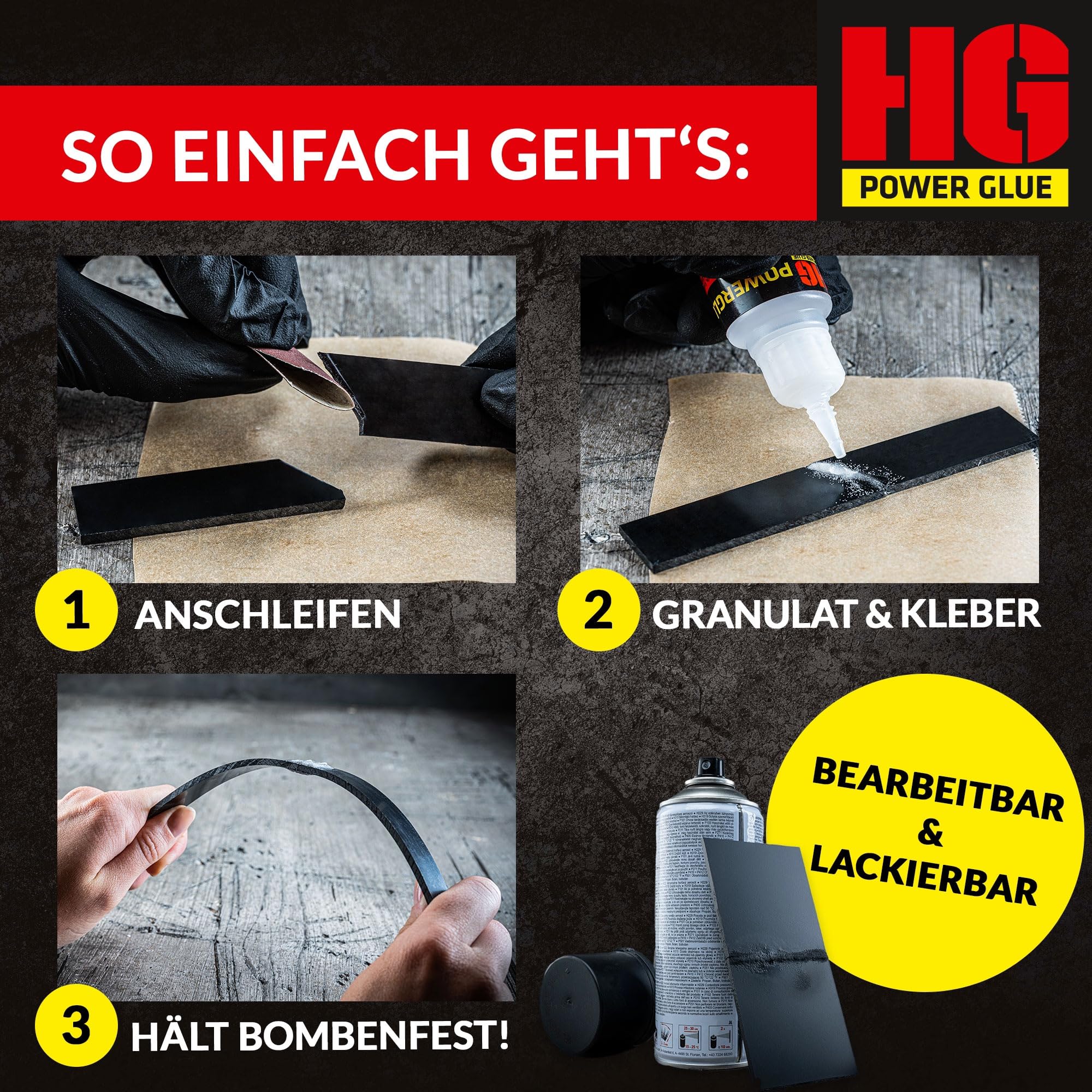 Die Schweißnaht aus der Flasche by HG Power Glue I MINIs I Sekundenkleber extra stark 6
