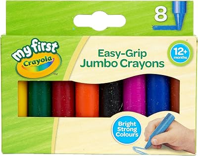 Crayola MyFirst Jumbo Crayons Assorted Colours 8 Pack Easy Grip Toddlers