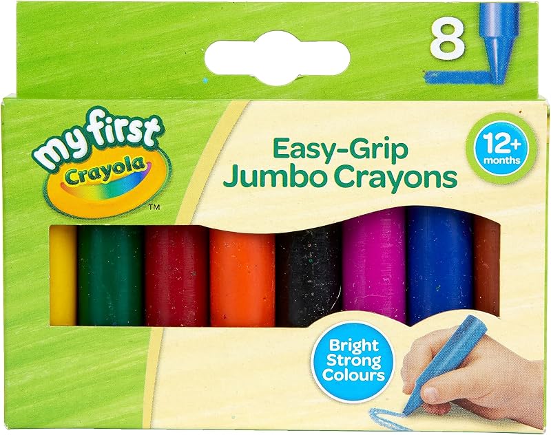 Crayola MyFirst Jumbo Crayons Assorted Colours 8 Pack Easy Grip Toddlers