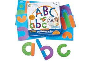 LEARNING RESOURCES Giant Magnetic Letter Construction, Classroom Accessories, Fine Motor Toy, 21 Pieces, Ages 4+