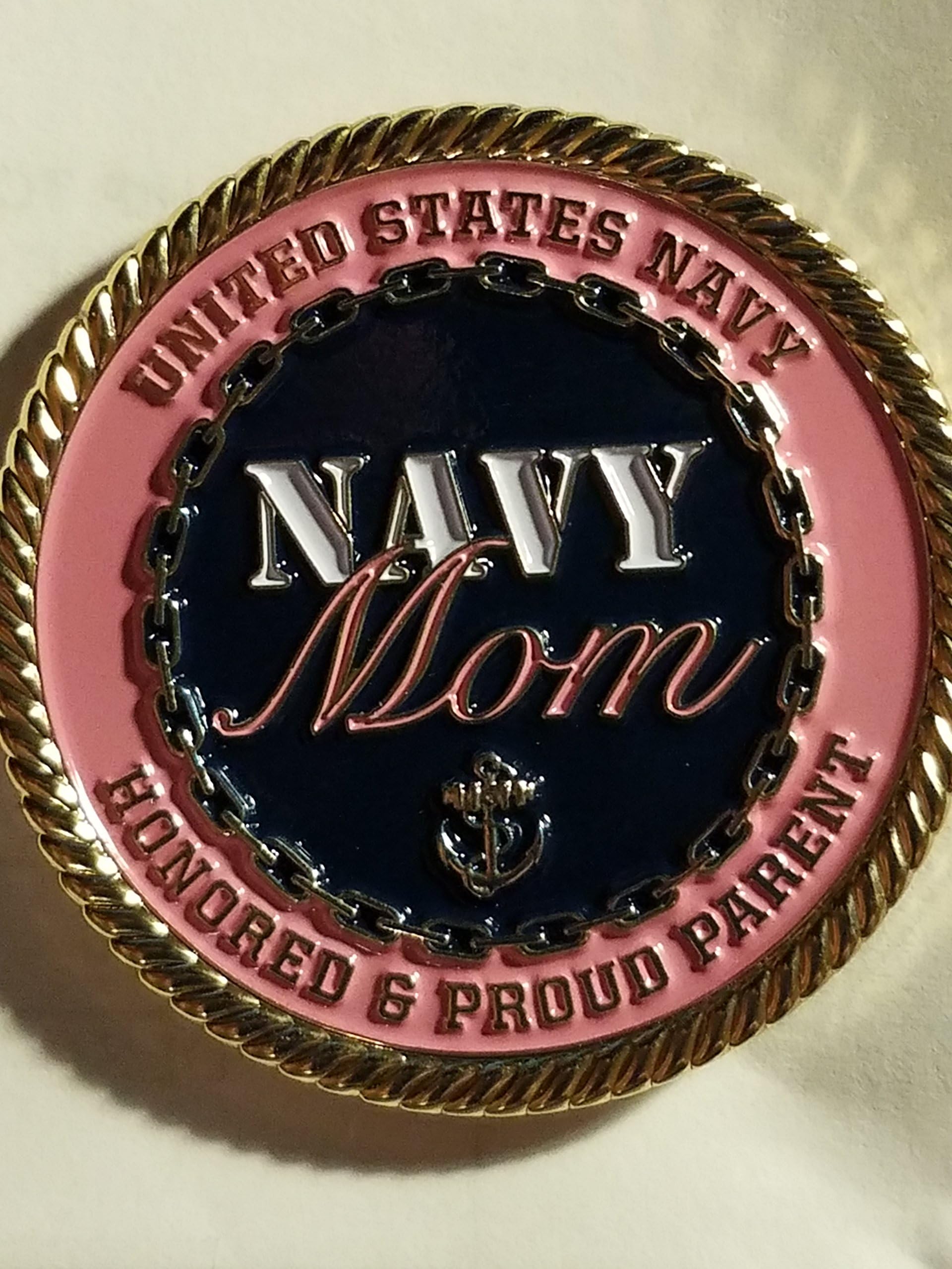 Navy Honored Proud Mom Coin