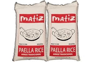 Matiz Valenciano Paella Rice from Spain | Traditional Spanish Medium-Grain | Risotto, Arròs Negre, Seafood Dishes | Natural Flavor | Soy and Gluten Free (2 x 2.2 lbs)