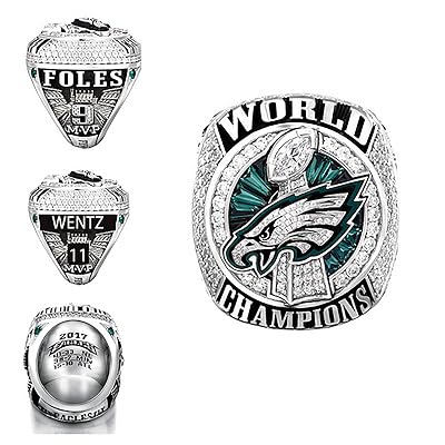 HASTTHOU 2018 Philadelphia Eagles Championship Ring for Collectible Jewelry