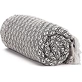 Americanflat 50x60 Throw Blanket - Soft and Breathable Cotton Throw Blanket for Couch, Bed, Chair - Decorative Blankets Perfect for Home, Office, or Outdoor Use - Black and Cream Mini Diamond Design