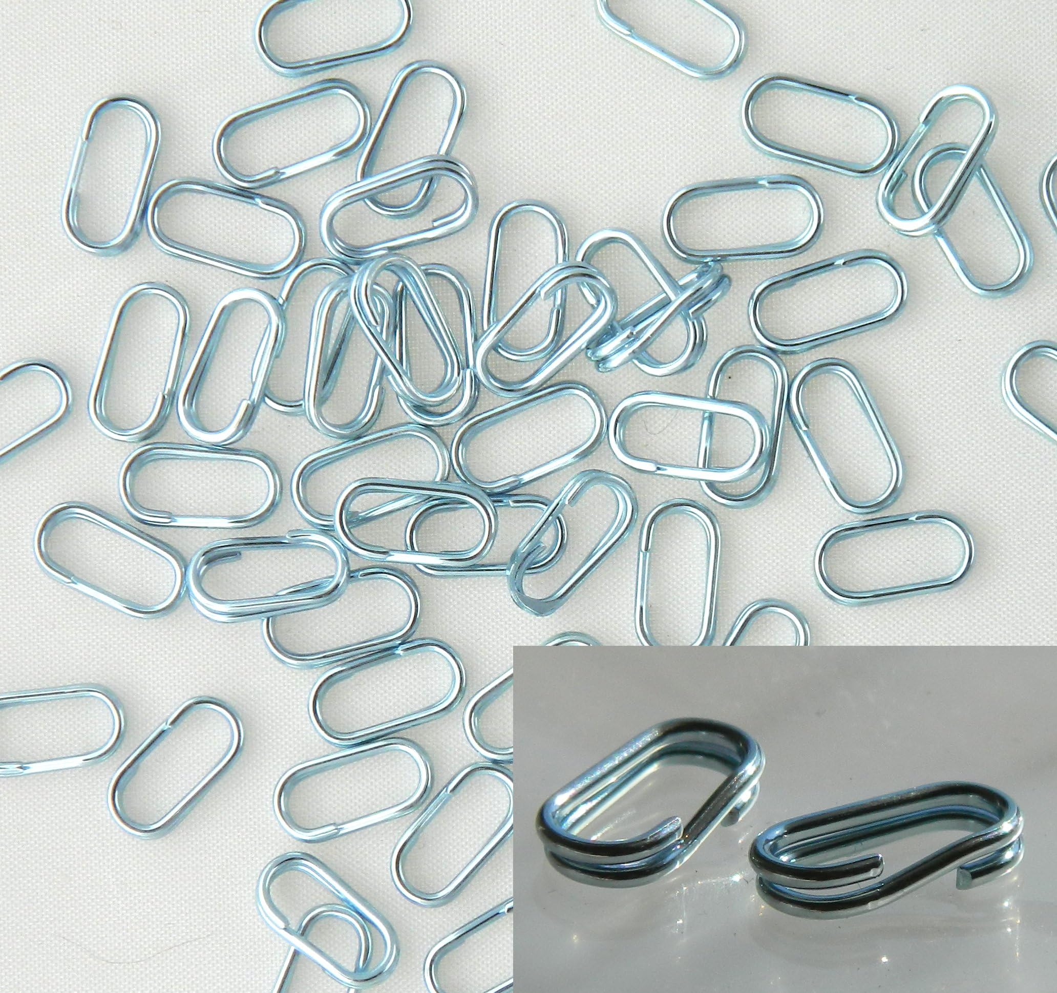 48 Oval X2 Power Rings Are 50% Stronger Than Round Split Rings Inch Zinc Plated Connectors for Key Rings, Lures Fishing Tackle